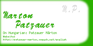 marton patzauer business card