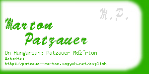 marton patzauer business card